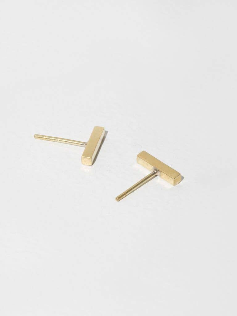 Twig Stud Earrings in Brass by Mulxiply-MULXIPLY-Idlewild