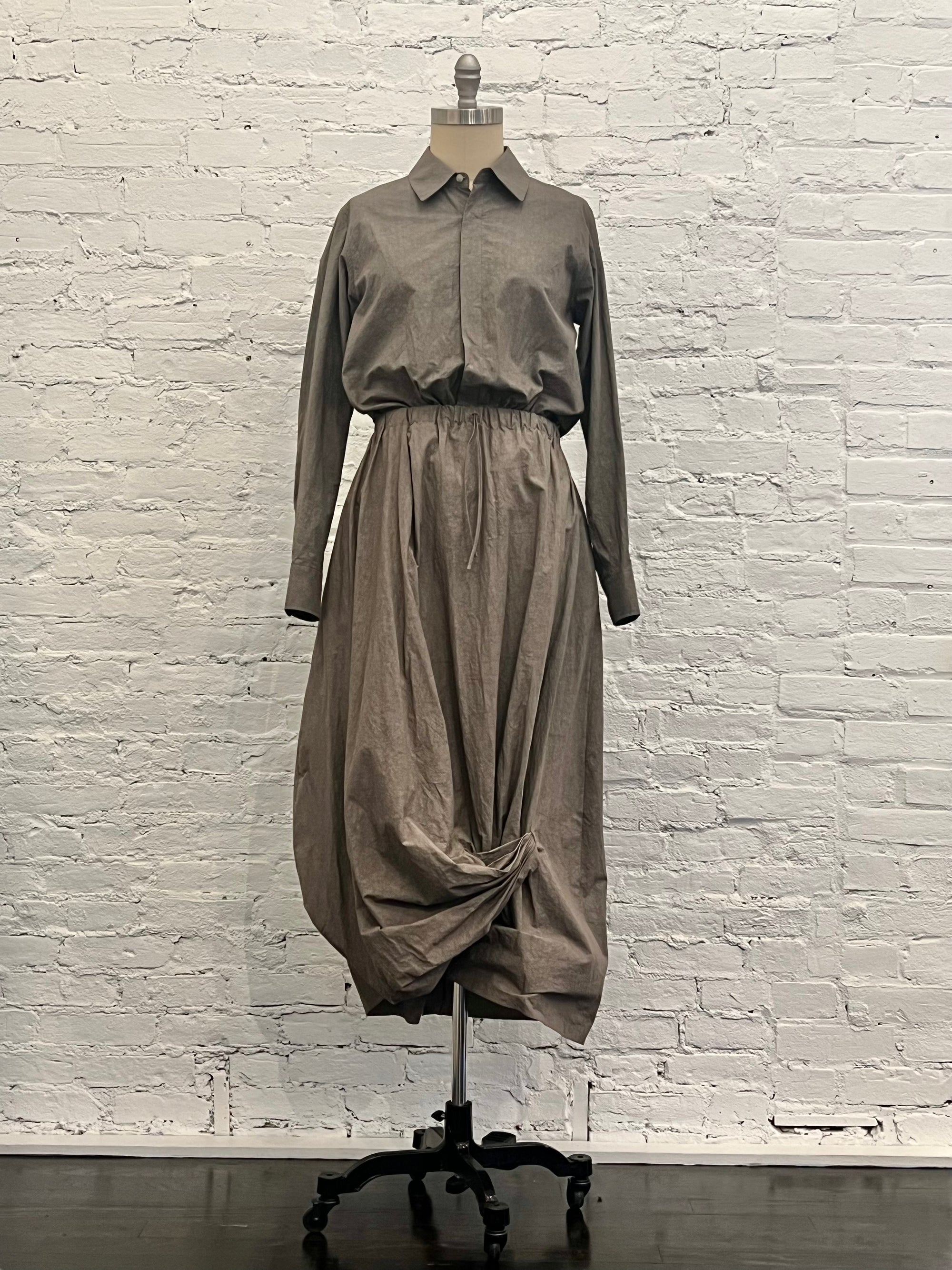 Twist Skirt in Cinder by Lauren Manoogian-Bottoms-Lauren Manoogian-Idlewild