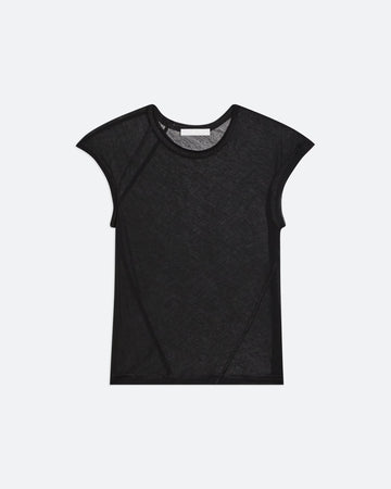 Twisted Sheer Tee in Black by Helmut Lang-Helmut Lang-Idlewild