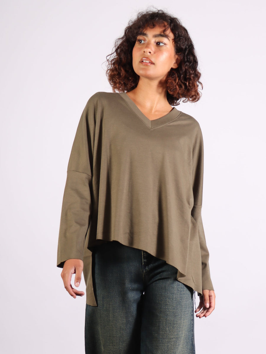 V Neck Tee in Loden by Planet-Idlewild