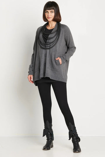 Varsity Cardigan in Asphalt by Planet