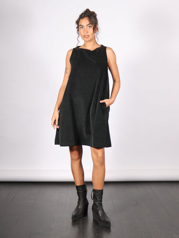 Velvet Sleeveless Dress in Black by Album Di Famiglia