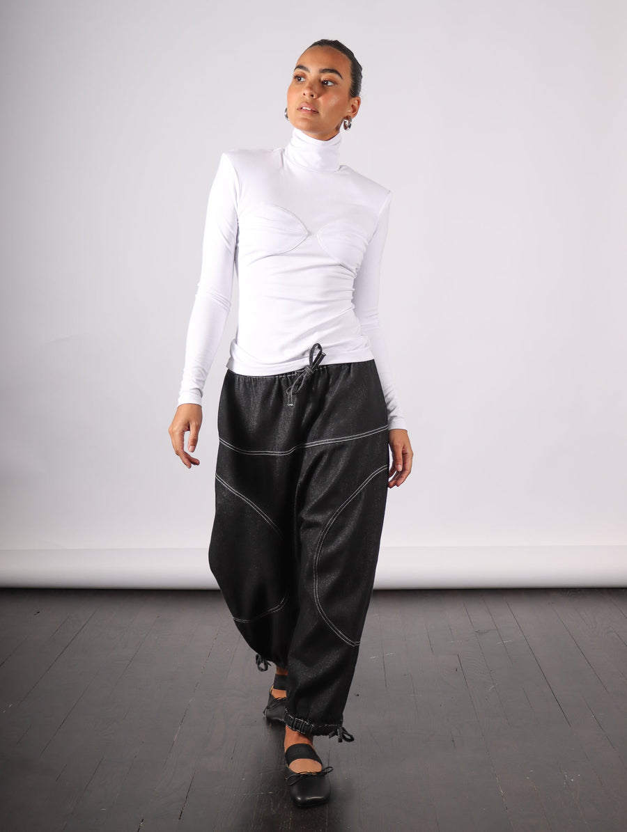 Verlean Turtleneck in White Jersey by KAPHILL