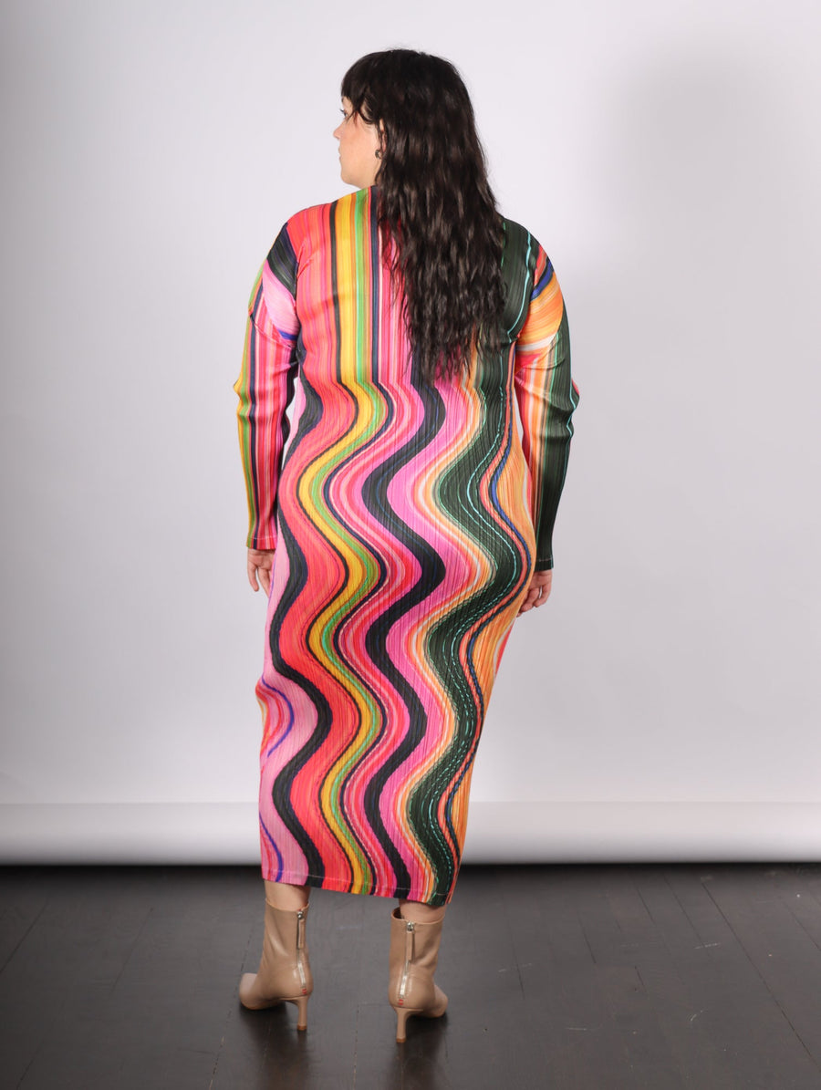 Warp Dress in Pink by Pleats Please Issey Miyake