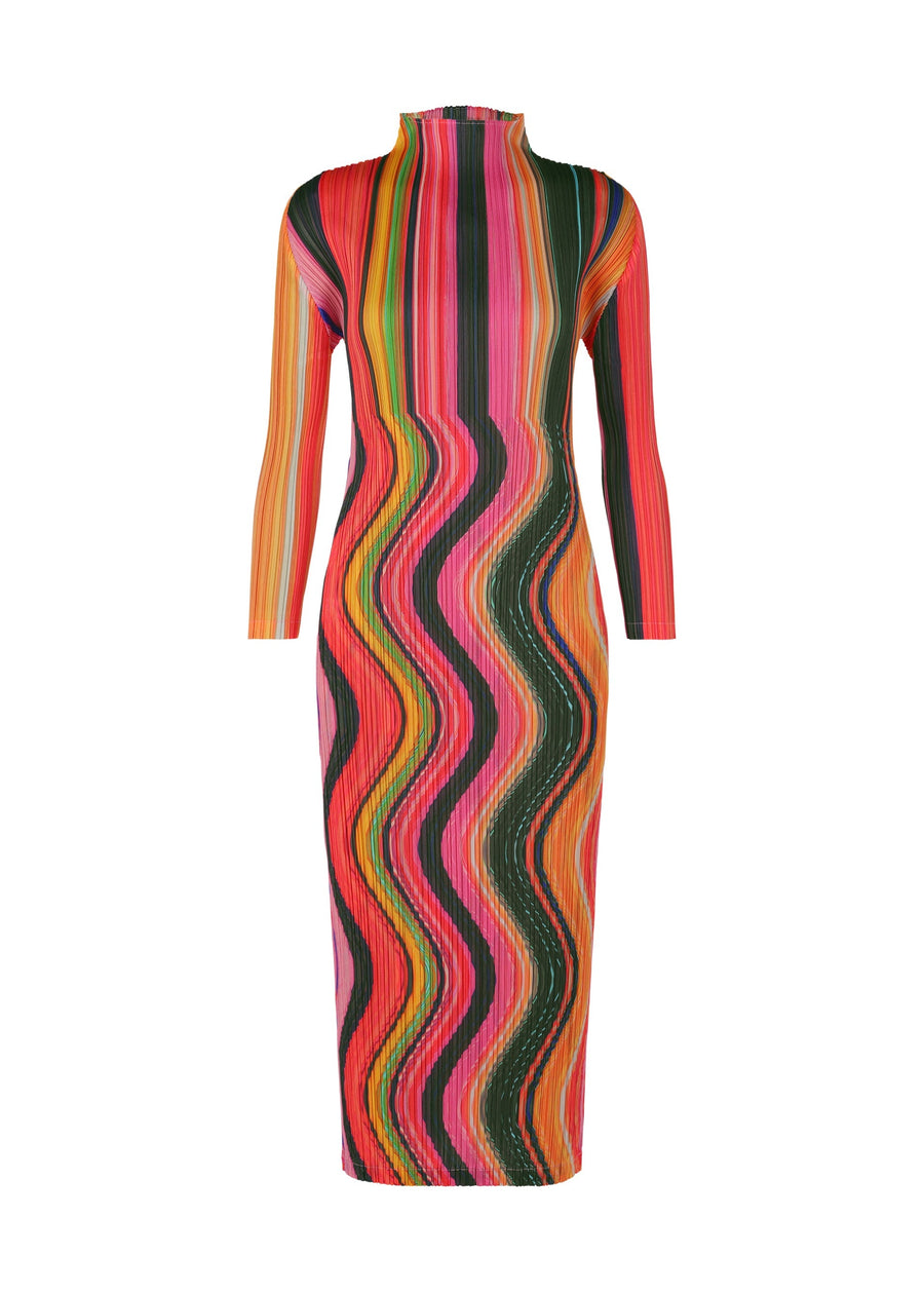 Warp Dress in Pink by Pleats Please Issey Miyake