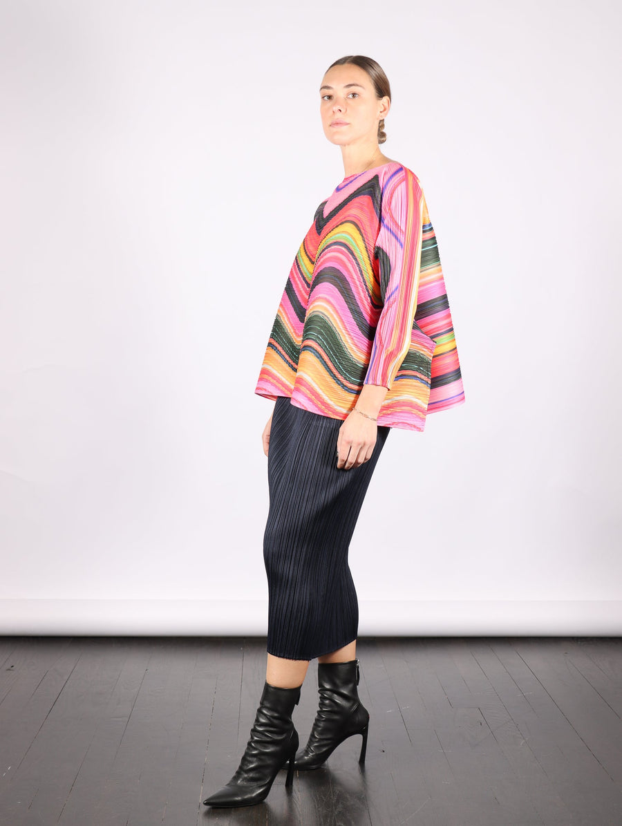 Warp Top in Pink by Pleats Please Issey Miyake