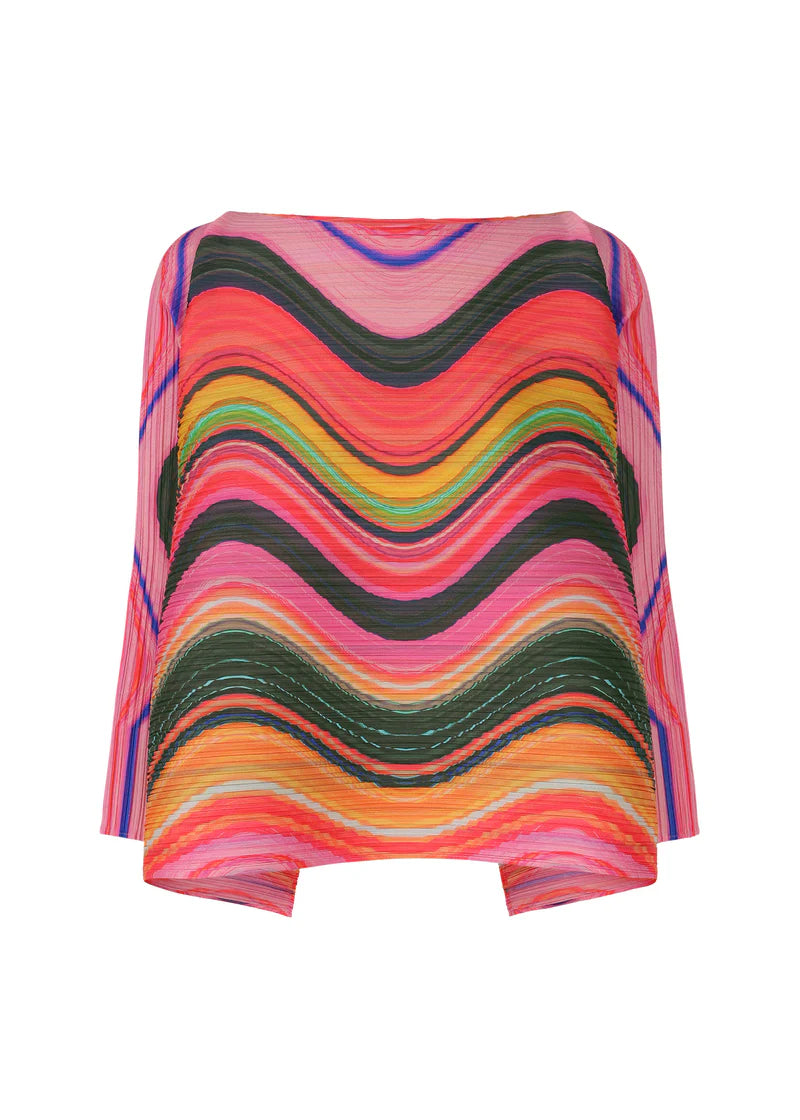 Warp Top in Pink by Pleats Please Issey Miyake