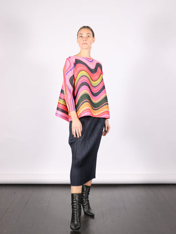 Warp Top in Pink by Pleats Please Issey Miyake