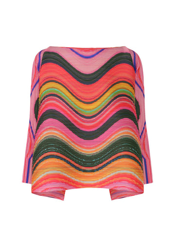 Warp Top in Pink by Pleats Please Issey Miyake