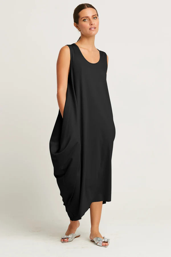 Waterfall Dress in Black by Planet-Dresses-Planet-Idlewild