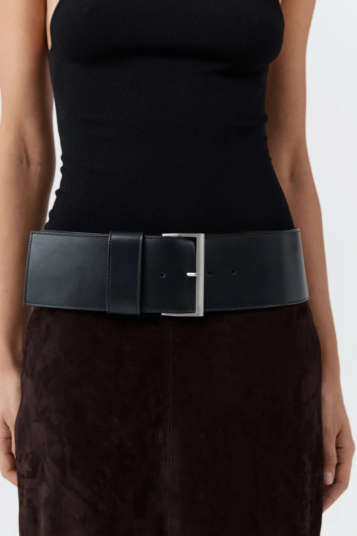 Wide Classic Belt in Black by St. Agni-Accessories-St. Agni-Idlewild