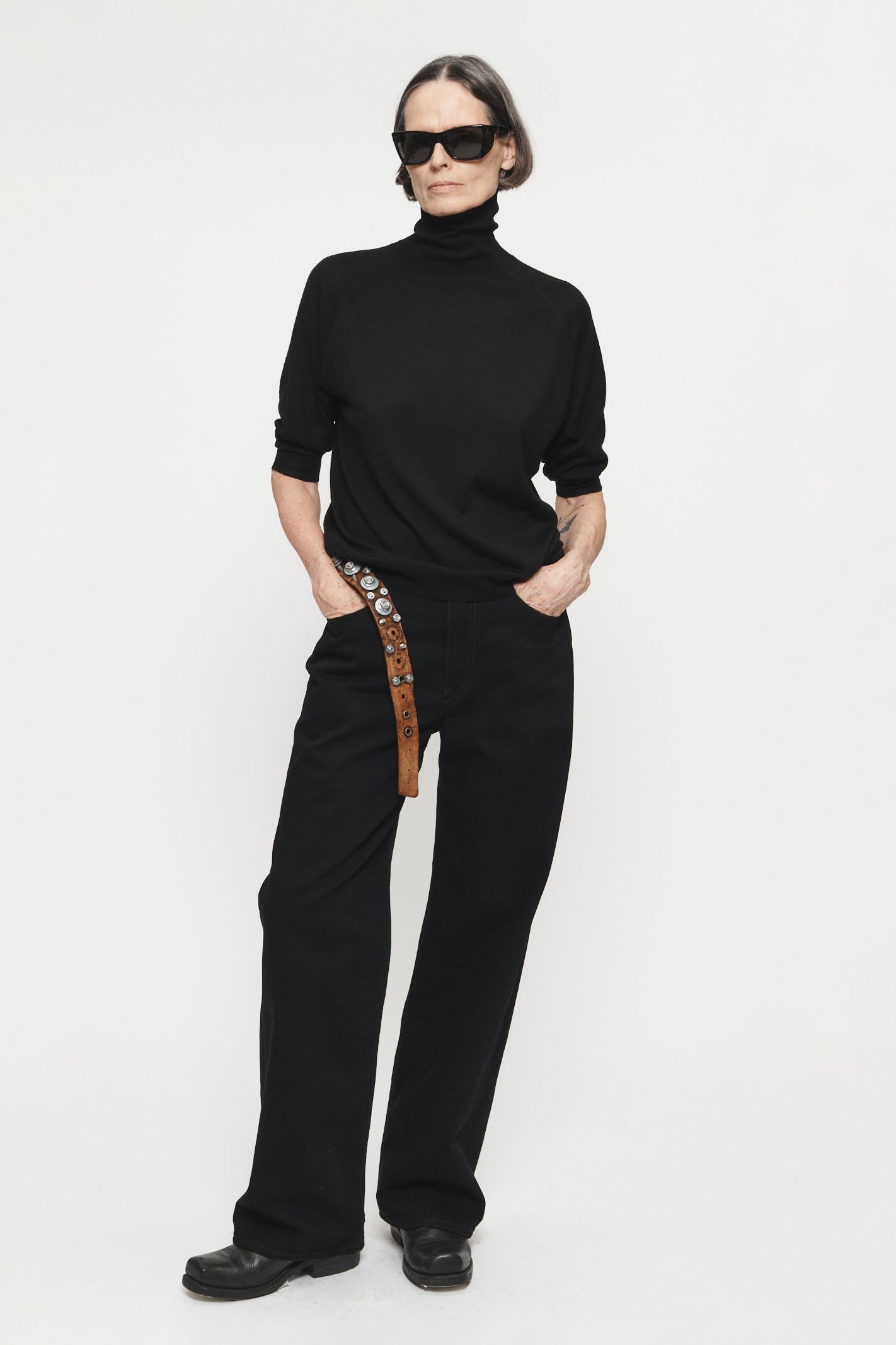 Wide Jean in Stay Black by 6397-Bottoms-6397-Idlewild