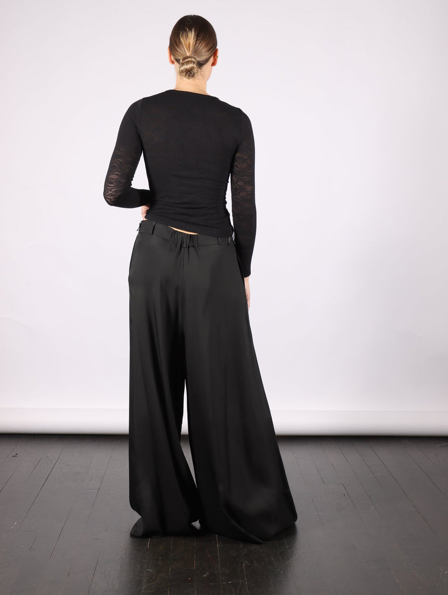 Wide Leg Trousers in Black by Serien°umerica