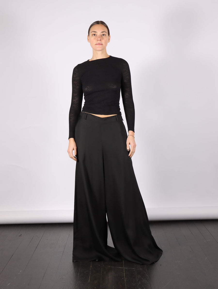 Wide Leg Trousers in Black by Serien°umerica