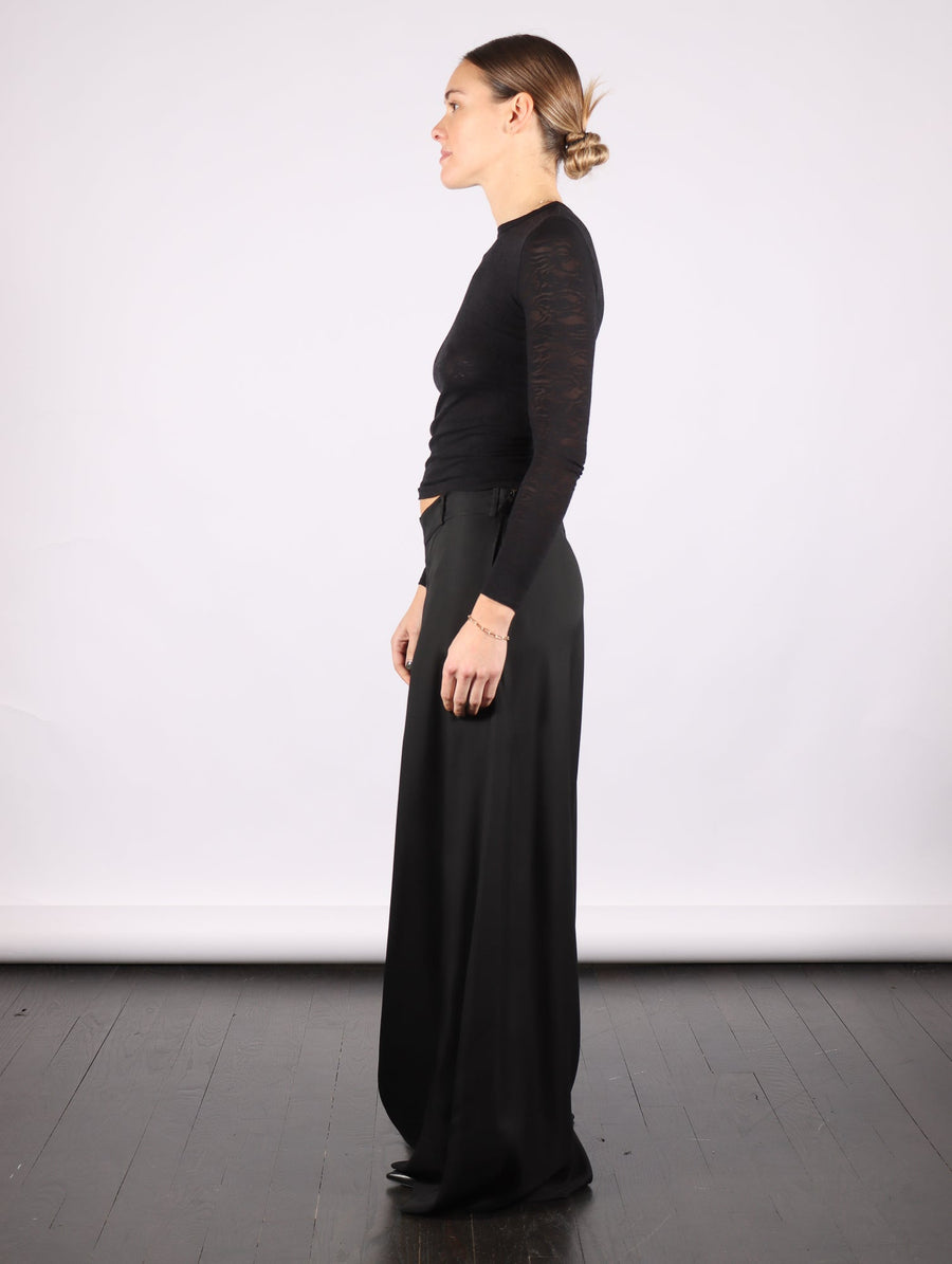 Wide Leg Trousers in Black by Serien°umerica