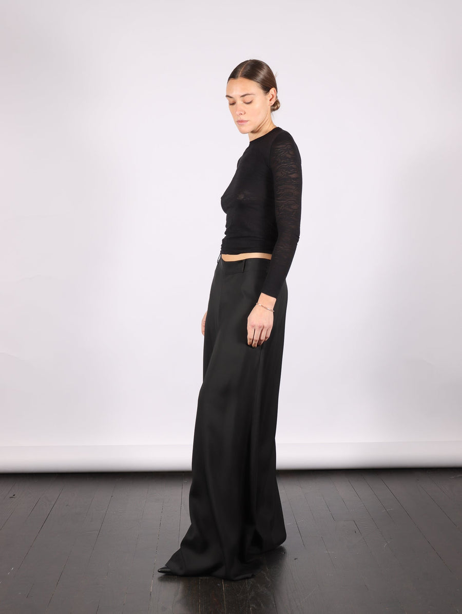 Wide Leg Trousers in Black by Serien°umerica