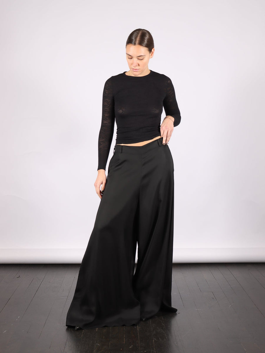 Wide Leg Trousers in Black by Serien°umerica