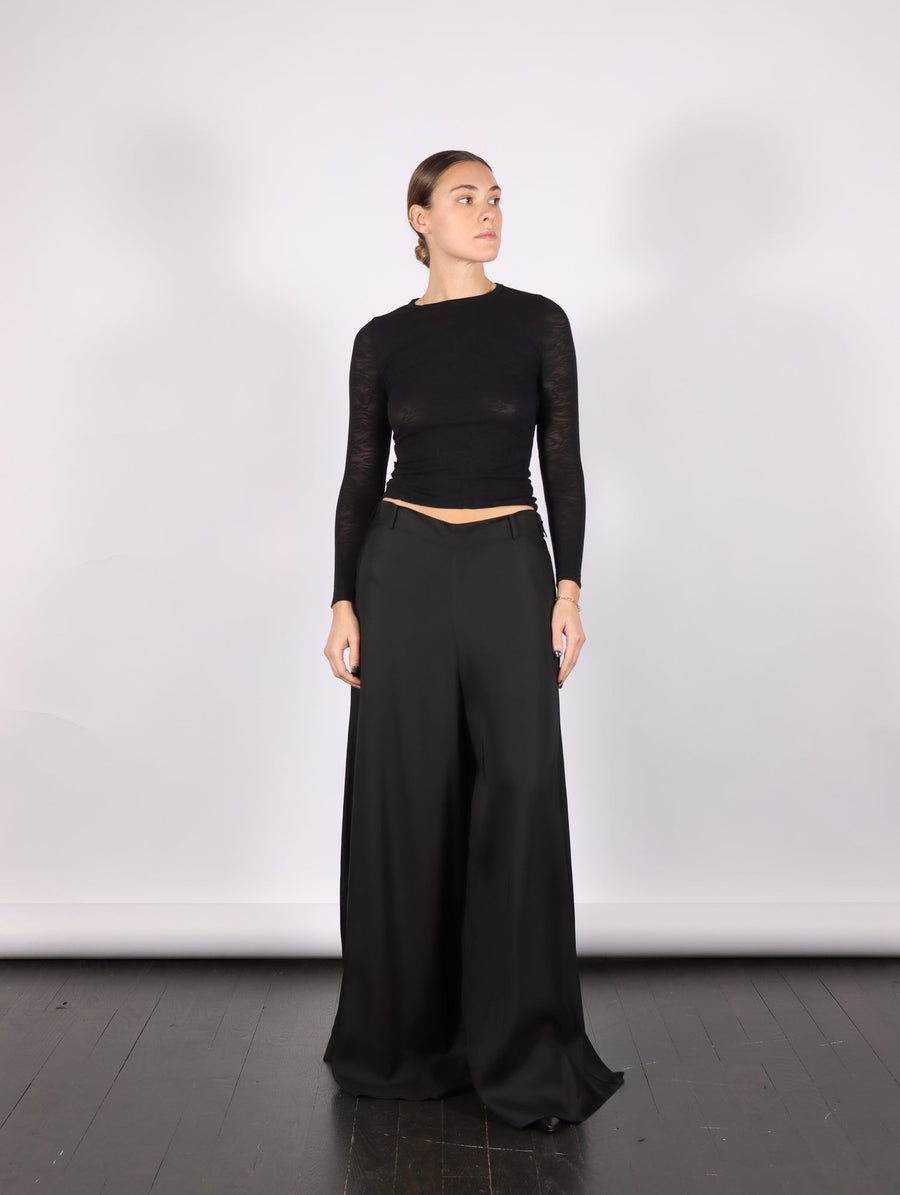 Wide Leg Trousers in Black by Serien°umerica