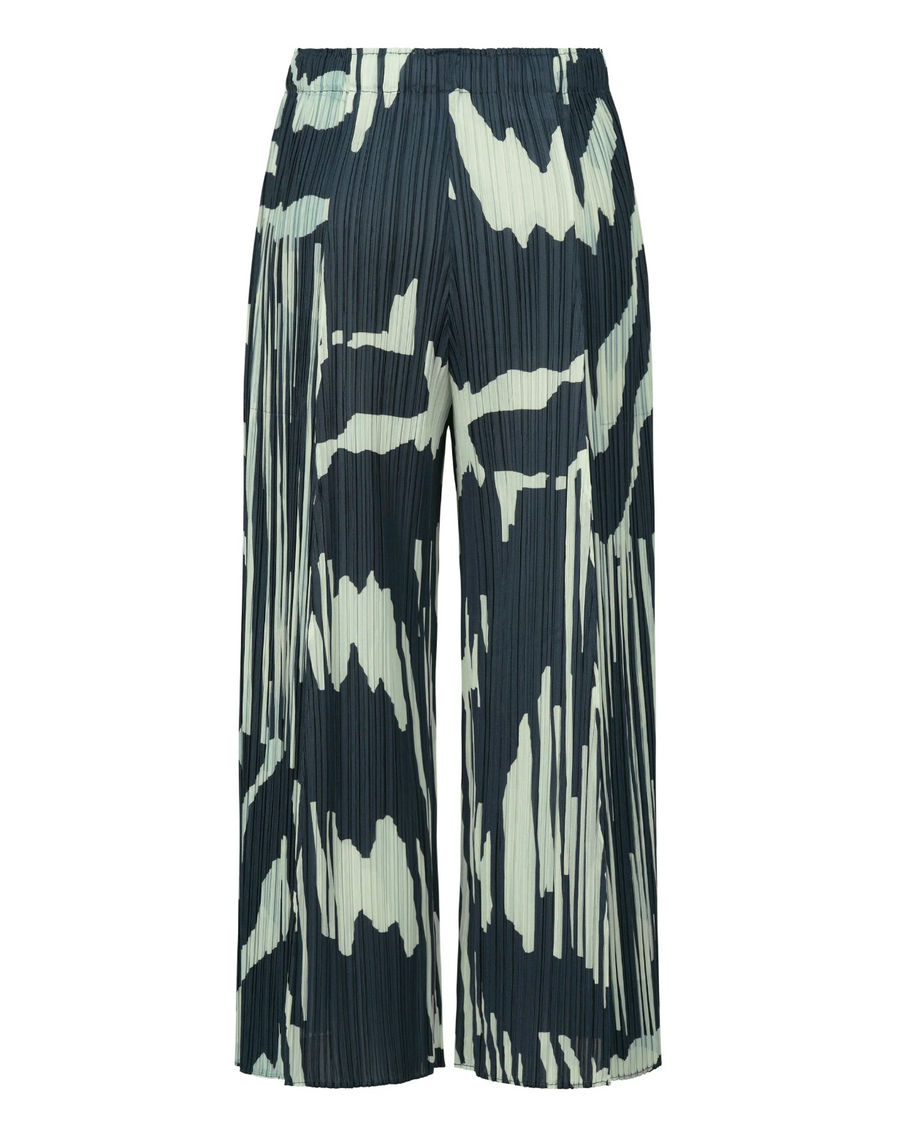Wide Refraction Pants in Grayish Navy by Pleats Please Issey Miyake-Bottoms-Pleats Please Issey Miyake-Idlewild