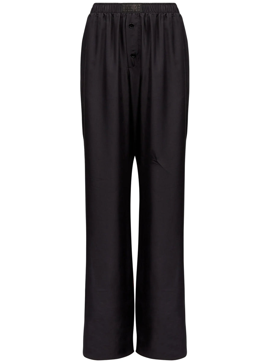 Wide Silk Pant in Black by MM6 Maison Margiela-MM6-Idlewild