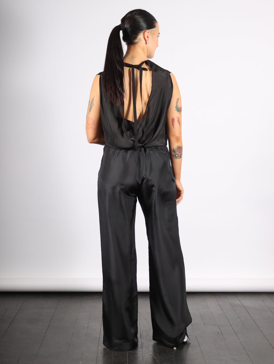 Wide Silk Pant in Black by MM6 Maison Margiela-MM6-Idlewild