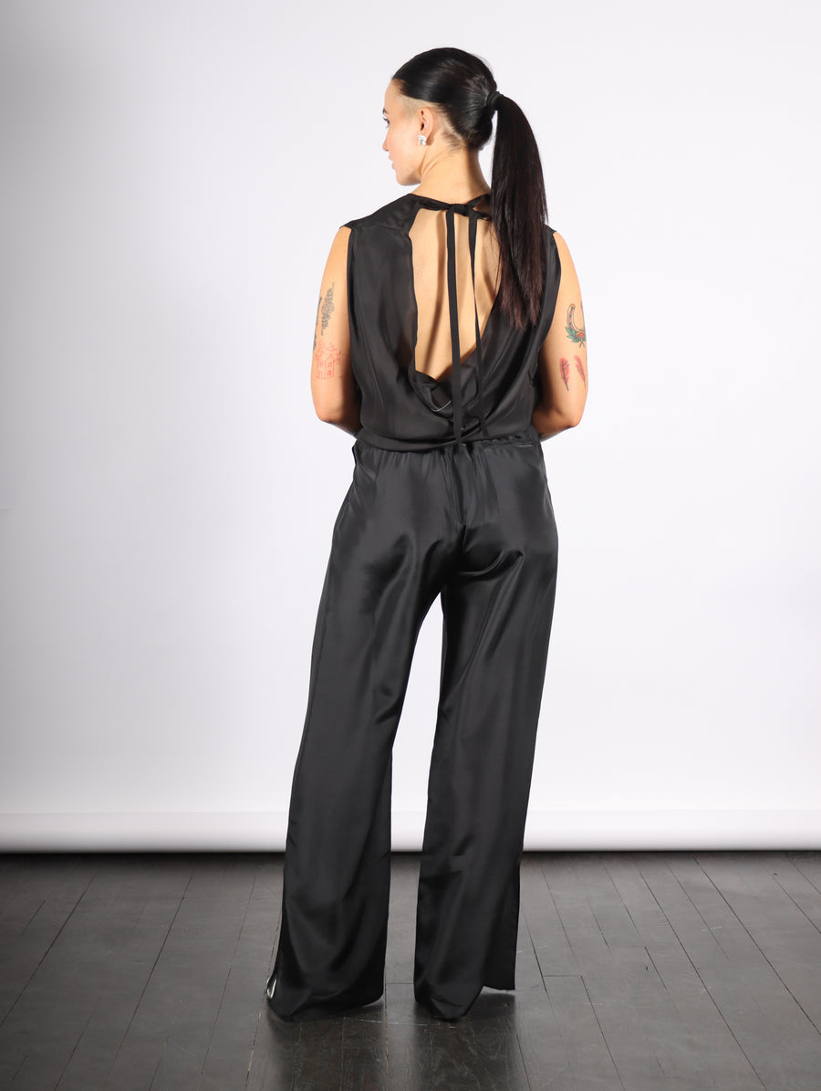 Wide Silk Pant in Black by MM6 Maison Margiela-MM6-Idlewild