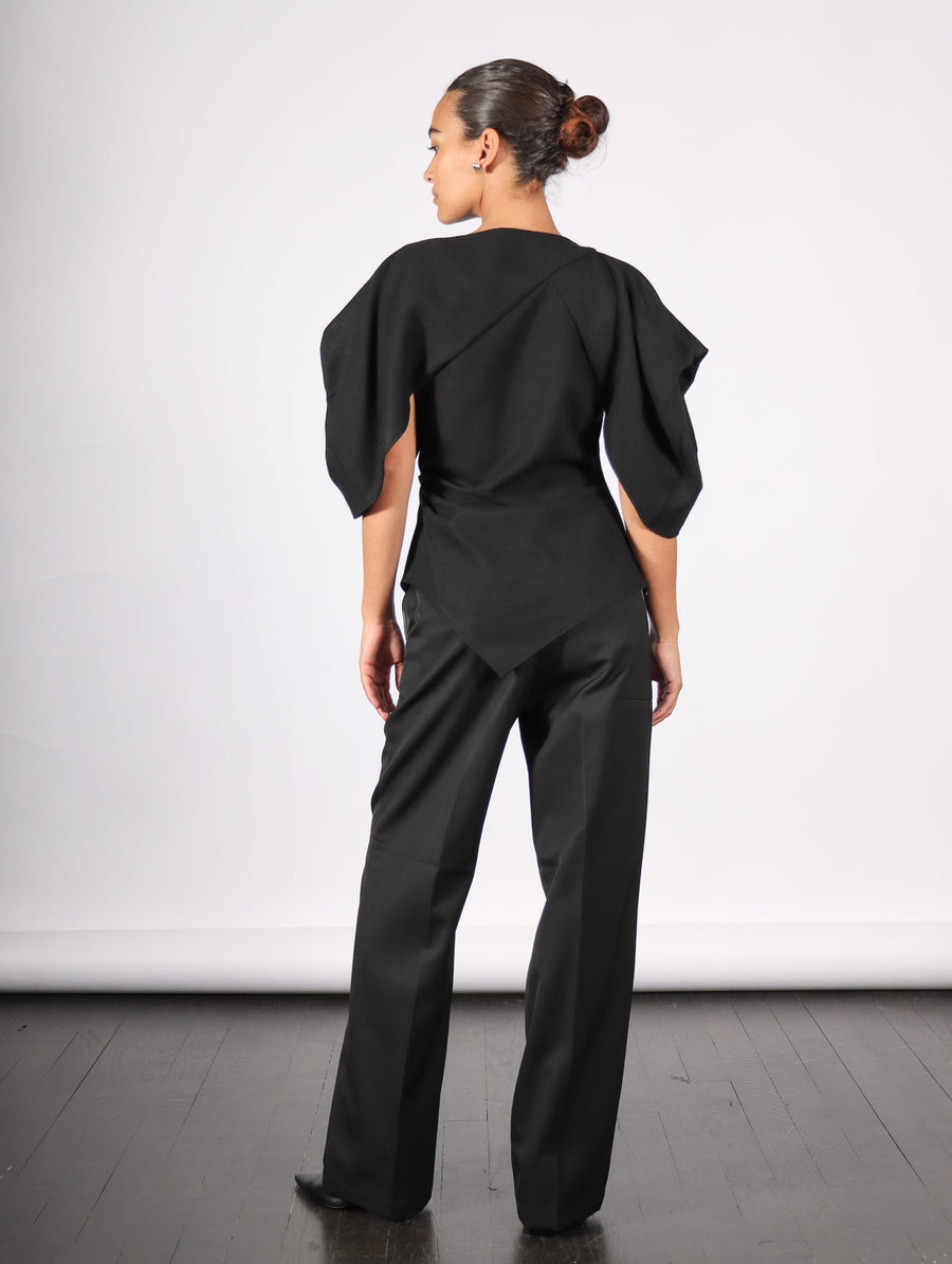 Wool Top in Black by Dawei