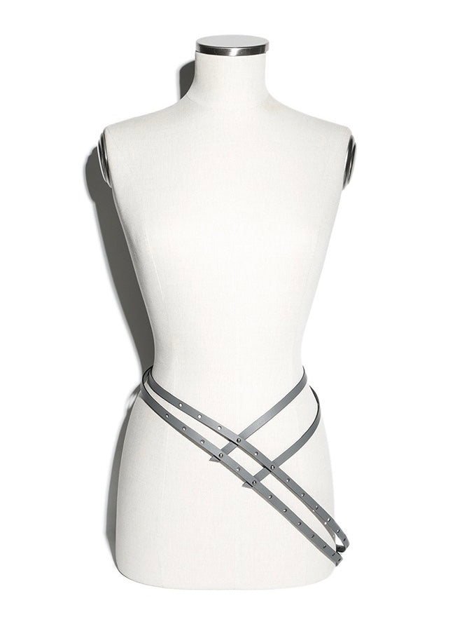 X Belt in Grey by Aumorfia-Aumorfia-Idlewild