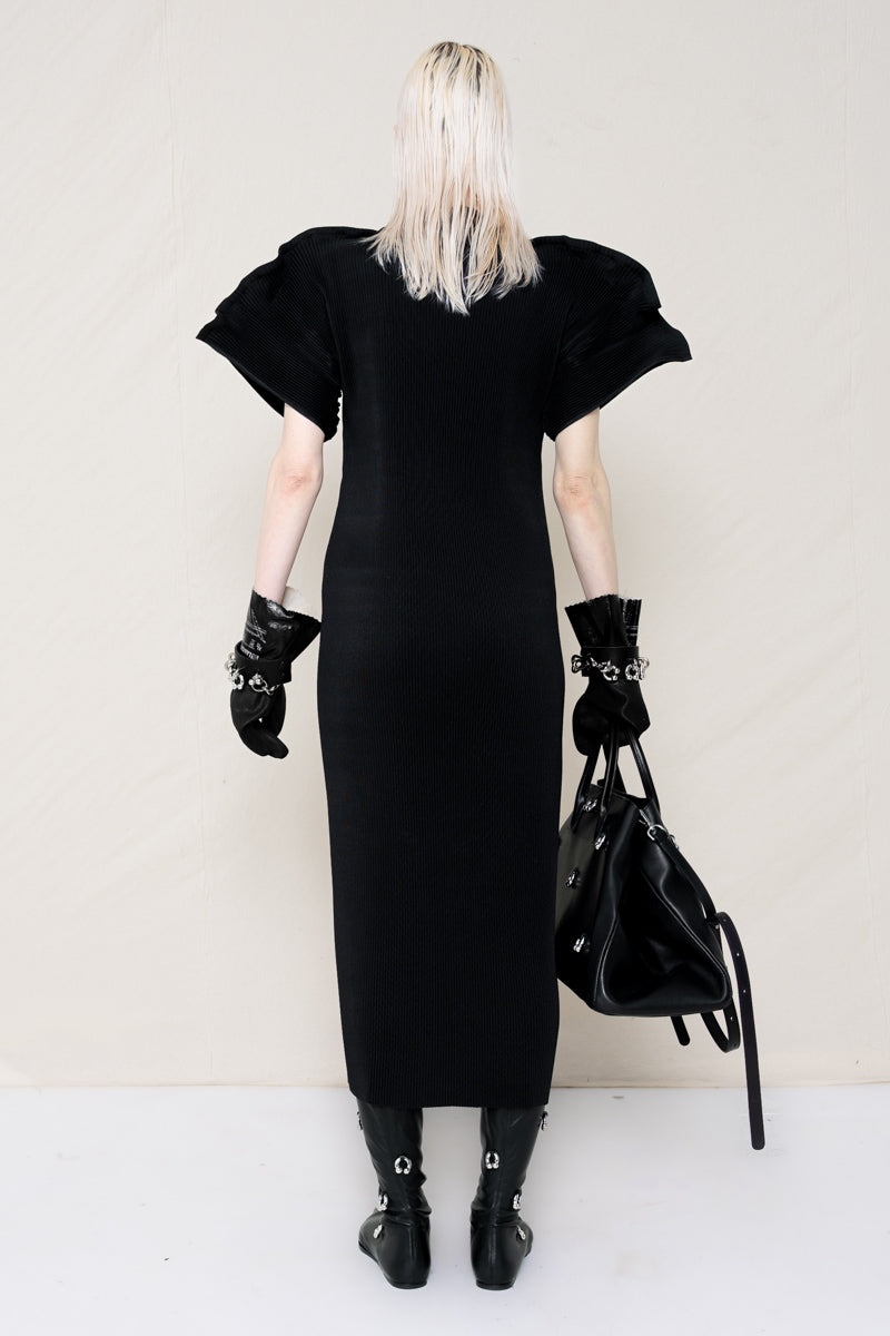 Zigzag Ripple Dress in Black by Melitta Baumeister-Melitta Baumeister-Idlewild