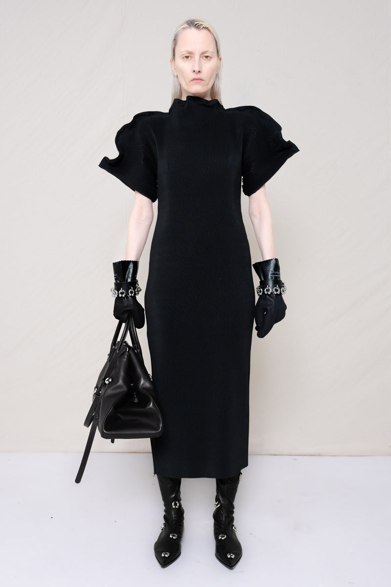 Zigzag Ripple Dress in Black by Melitta Baumeister-Melitta Baumeister-Idlewild