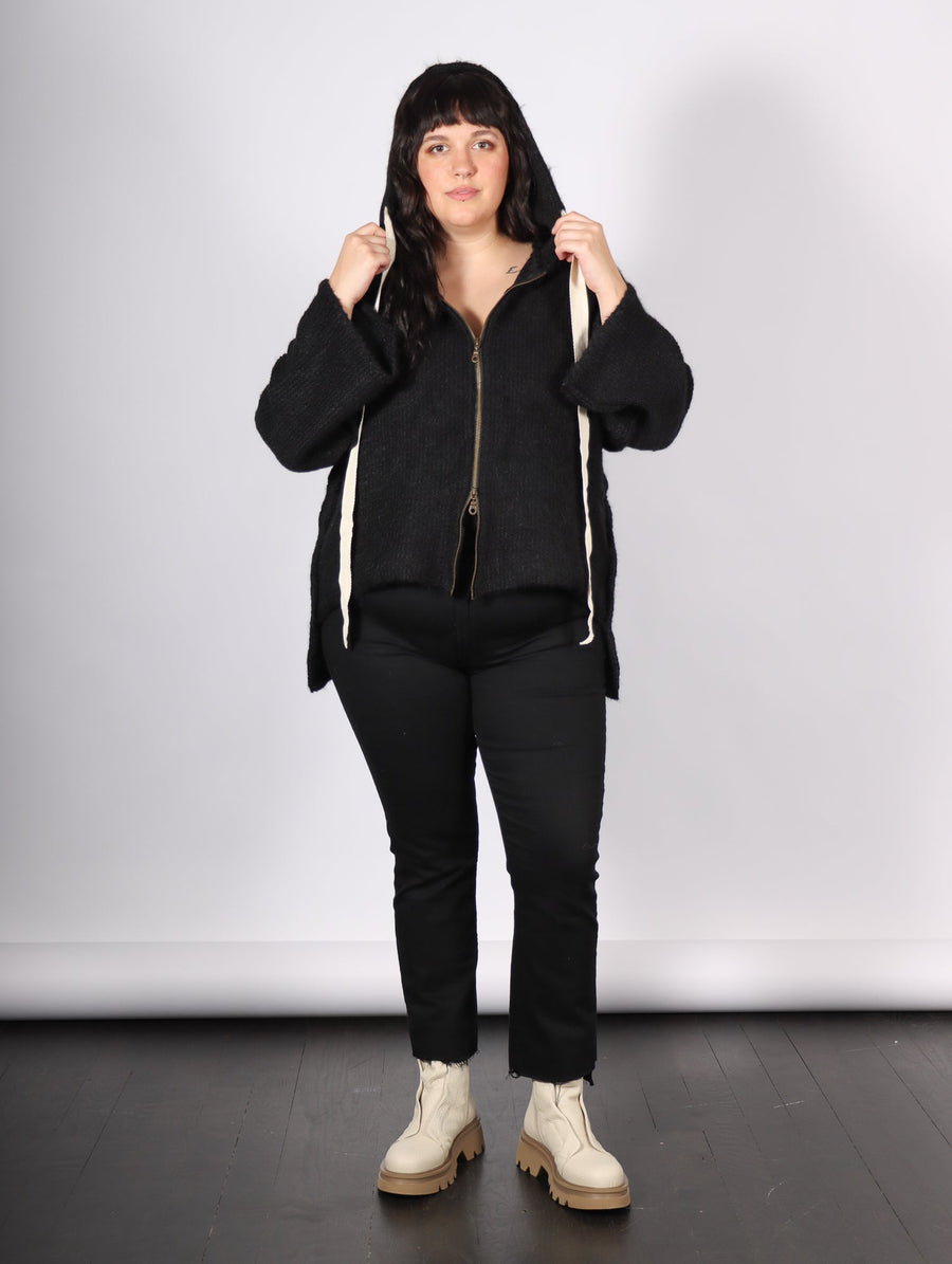 Zip Hoodie in Black by Amano by Lorena Laing