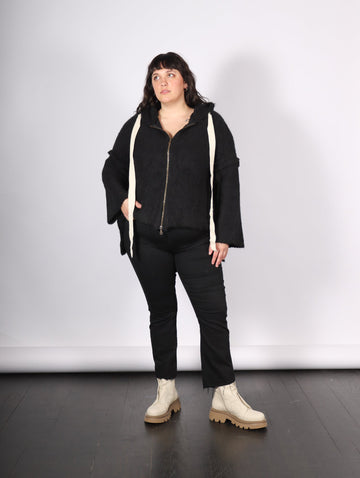 Zip Hoodie in Black by Amano by Lorena Laing