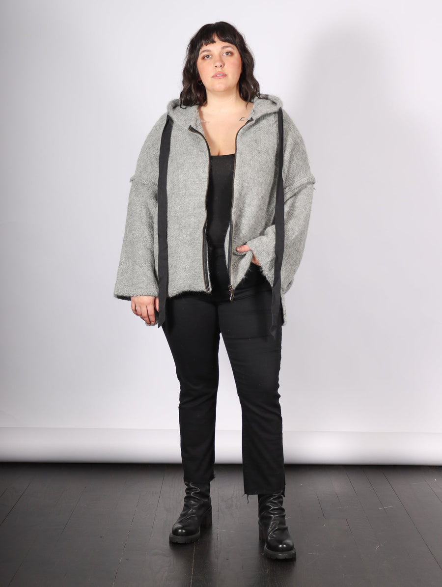 Zip Hoodie in Light Gray by Amano by Lorena Laing