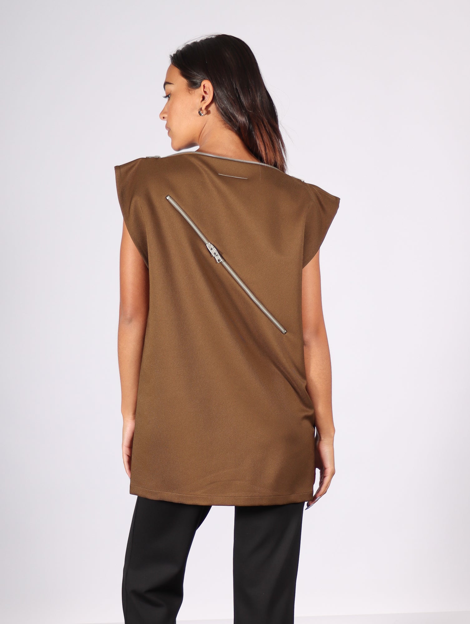 Zipper Top in Khaki by MM6 Maison Margiela – Idlewild