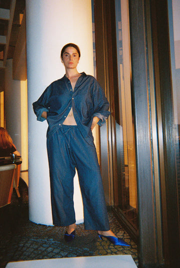 Denim Lou Pant in Dark Wash by GIL RODRIGUEZ
