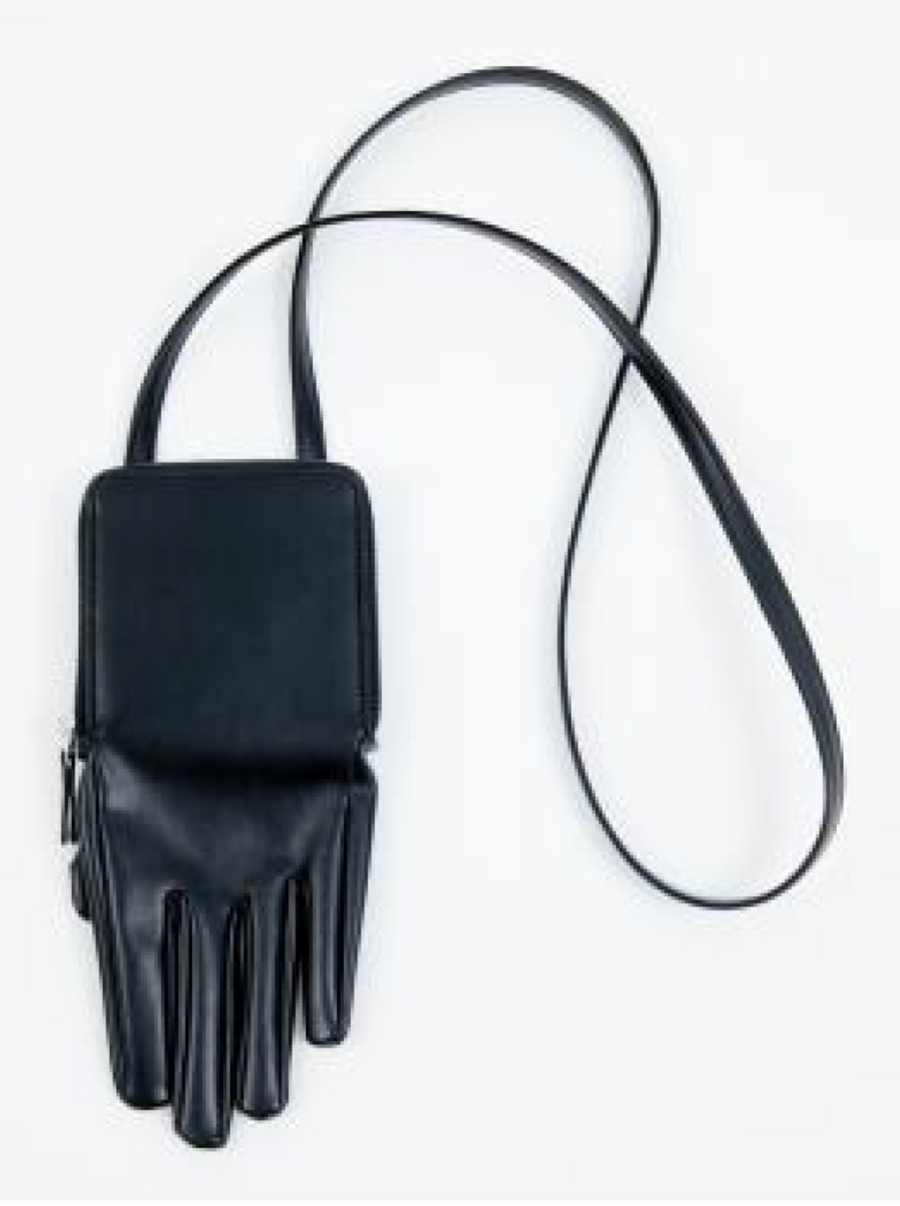 Leather Phone Pouch in Black - Maison Margiela