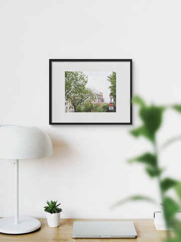 Montmartre with Eiffel Tower Framed Print by Jessica Murray